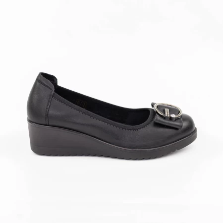 Schuhe auf der Plattform 220711 Schwarz Gebildet