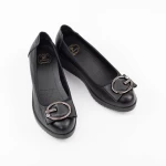 Schuhe auf der Plattform 220711 Schwarz Gebildet