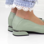 Ballerinas 11-211 Grün Gebildet