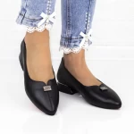 Ballerinas 11-211 Schwarz Gebildet