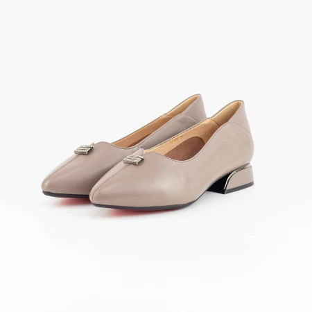 Ballerinas 11-211 Grau Gebildet