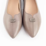 Ballerinas 11-211 Grau Gebildet