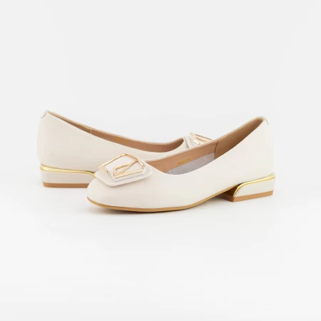 Ballerinas 88321 Creme Gebildet