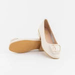 Ballerinas 88321 Creme Gebildet