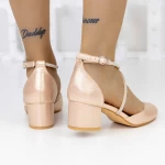 Dicke High Heels 2YXD62 Champagner | Mei
