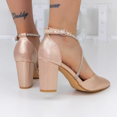 Dicke High Heels 2yxd63 Champagner | Mei
