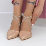 Dicke High Heels 2yxd63 Champagner | Mei