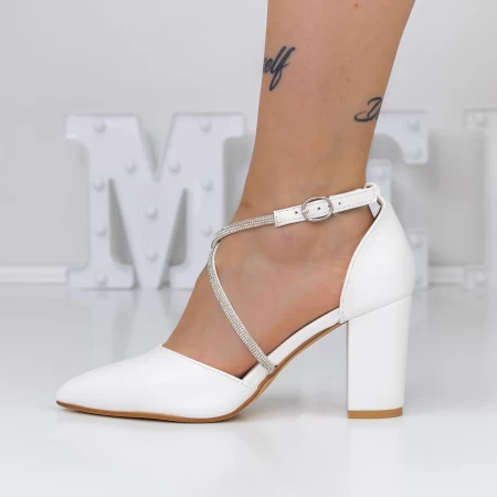 Dicke High Heels 2yxd63 Weiß | Mei