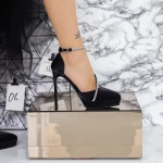 Dünne Fersenschuhe und 2DC1 -Plattform schwarz | Mei
