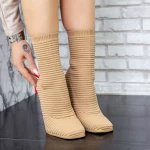 Kurze Stiefel mit einer dünnen Absatz 2BLD1 Khaki | Mei
