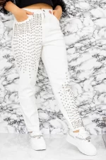 Frauen PGG-F31185-2 Weiße Jeans Fartfallin