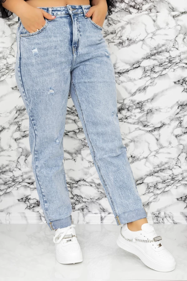 Frauen Jeans H1563 Blau Fartfallin