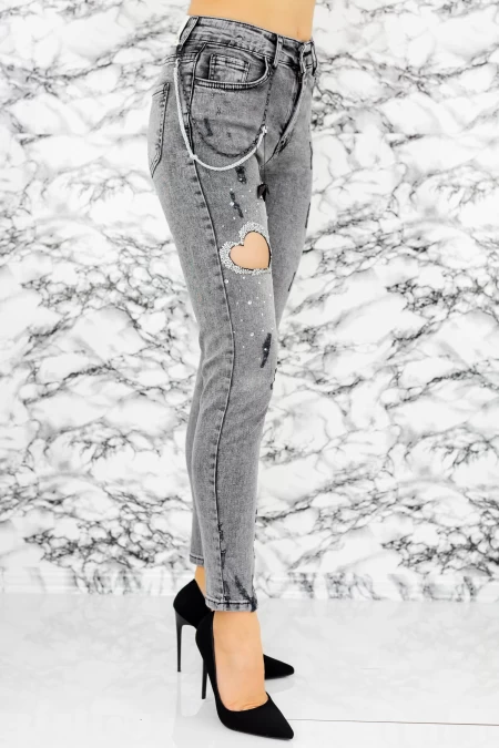 Frauen Jeans 50790 Grau Mode