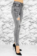 Frauen Jeans 50790 Grau Mode