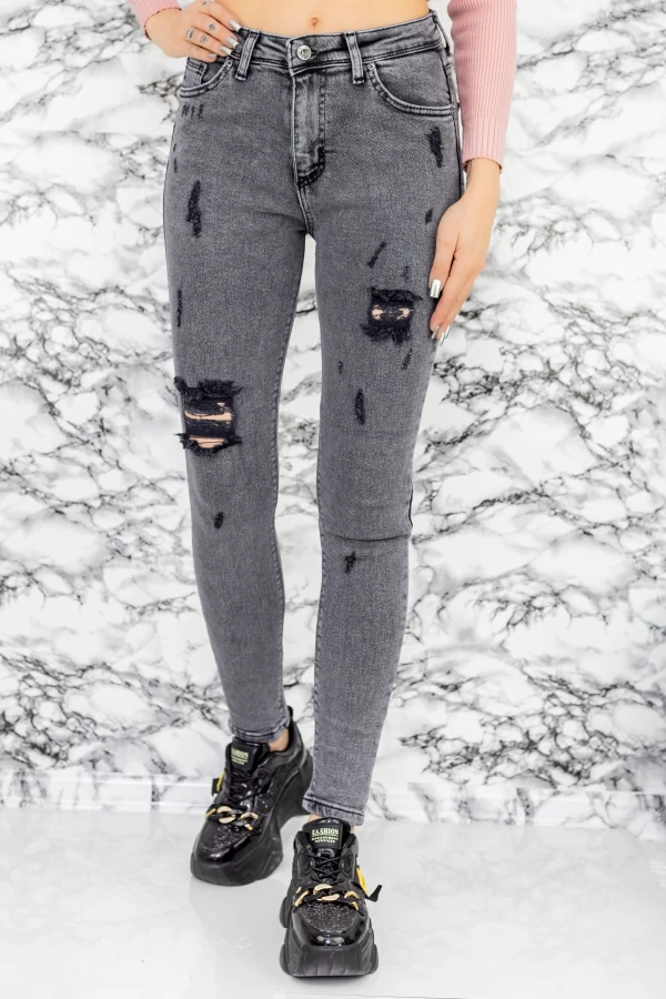 Frauen Jeans 379 Grau Mode