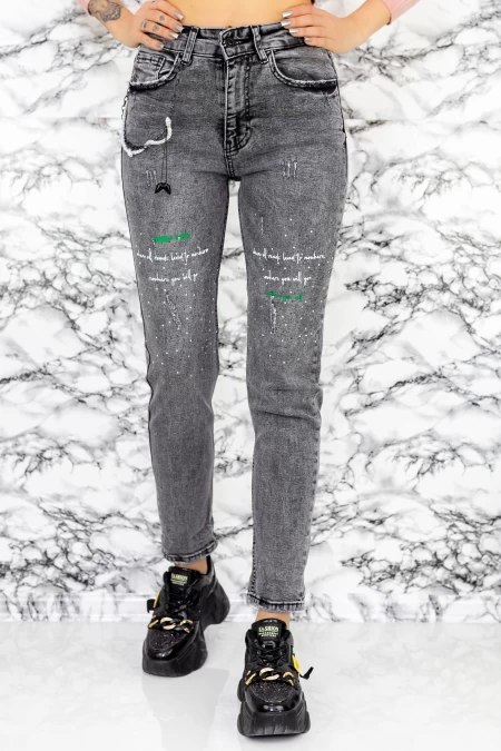 Frauen Jeans 50726 Grau Mode