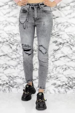 Frauen Jeans 50727-1 Grau Mode