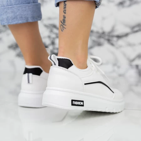Frauen Sportschuhe 2xj91 White-Black | Mei