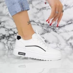 Frauen Sportschuhe 2xj91 White-Black | Mei