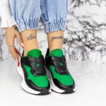 Frauen Sportschuhe 2xj92-1 Black-Green | Mei