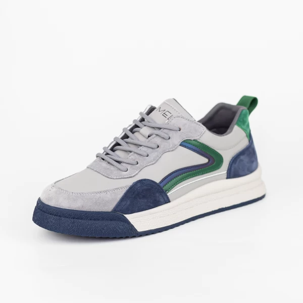 Herren Sportschuhe 88010-2 Blau Mels