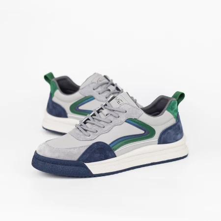 Herren Sportschuhe 88010-2 Blau Mels