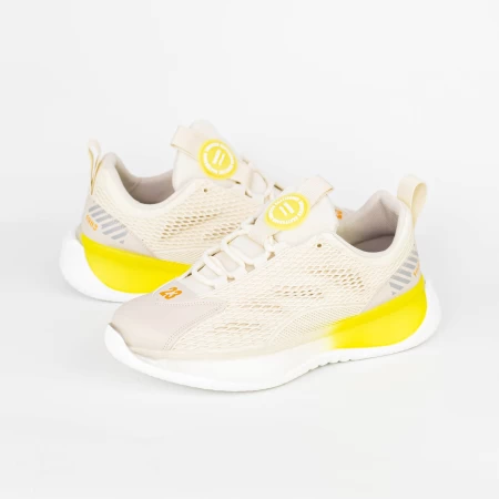 Herren Sportschuhe T200 weiß gelb Mei