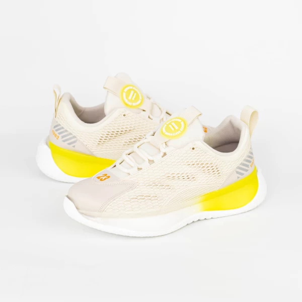 Herren Sportschuhe T200 weiß gelb Mei