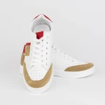 Männer Sportschuhe S0811 White-Red-Khaki | Se7en
