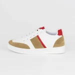 Männer Sportschuhe S0811 White-Red-Khaki | Se7en