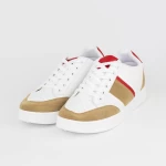 Männer Sportschuhe S0811 White-Red-Khaki | Se7en