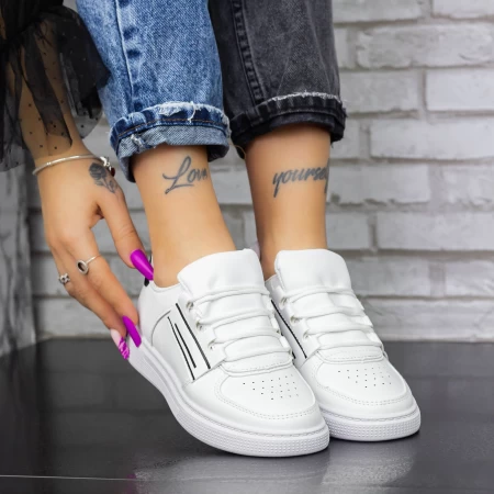 Frauen Sportschuhe 2m7 Weiß und Schwarz Mei
