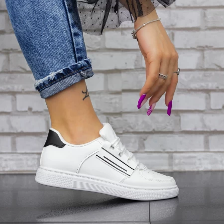 Frauen Sportschuhe 2m7 Weiß und Schwarz Mei