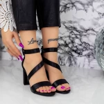 Sandalen mit dicken Absätzen xkk535a schwarz | Mei