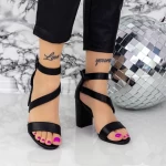 Sandalen mit dicken Absätzen xkk535a schwarz | Mei