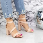 Sandalen mit dicker Ferse xkk535a Beige | Mei