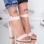 Sandalen mit einer dicken Ferse xkk161a nackt | Mei