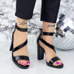 Sandalen mit dicken Absätzen xkk536a schwarz | Mei
