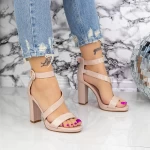 Sandalen mit dickem Absatz xkk536a Beige | Mei