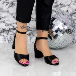 Sandalen mit einer dicken Ferse xkk566a schwarz | Mei