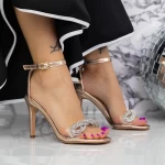 Sandalen mit einem dünnen Absatz Kv68 Champagner | Mei