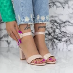 Sandalen mit einem dicken Absatz XKK230 Beige Mei