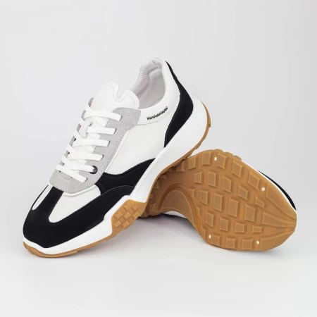 Herren Sportschuhe 8606 Weißschwarz Franco Gerardo