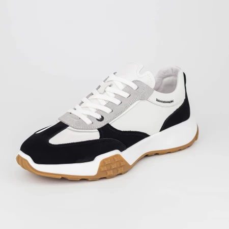 Herren Sportschuhe 8606 Weißschwarz Franco Gerardo