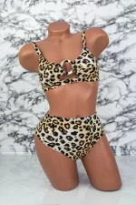 Frauenbadeanzug, 2 Stücke M0051 Leopard Beige Meina