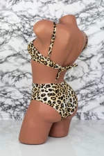 Frauenbadeanzug, 2 Stücke M0051 Leopard Beige Meina