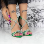 Sandalen mit einer dünnen Ferse 2ZB8 Green | Mei