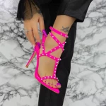 Sandalen mit einem dünnen Absatz 2ZB1 Pink | Mei