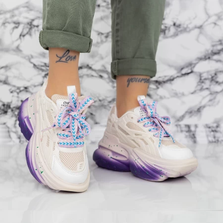 Sportschuhe auf der 2D3 Beige -Plattform Mei