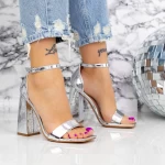 Sandalen mit einem dicken Absatz 2xkk62 Silber Mei